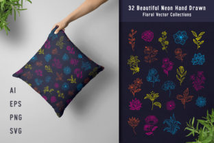 32 Hand Drawn Floral