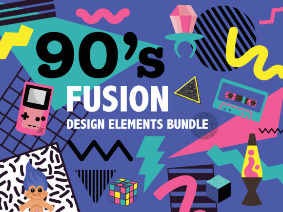 90s Fusion Graphics for Modern Branding