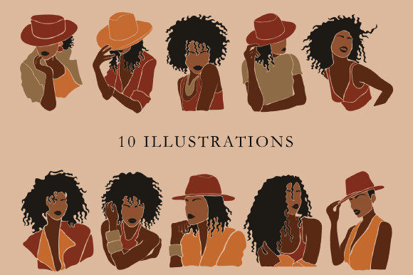 Abstract Black Woman Graphics
