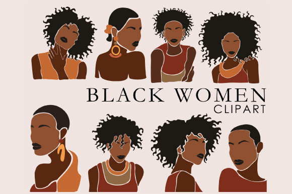 African Female Vector Clipart