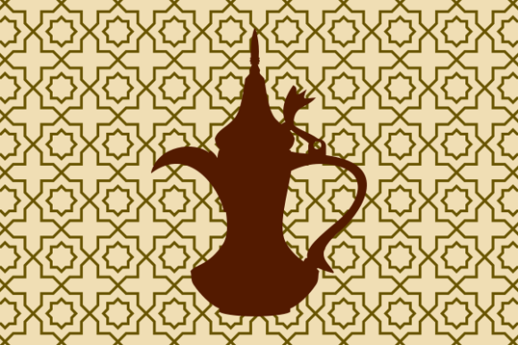Arab Coffee Jug Silhouette Graphics for Crafting