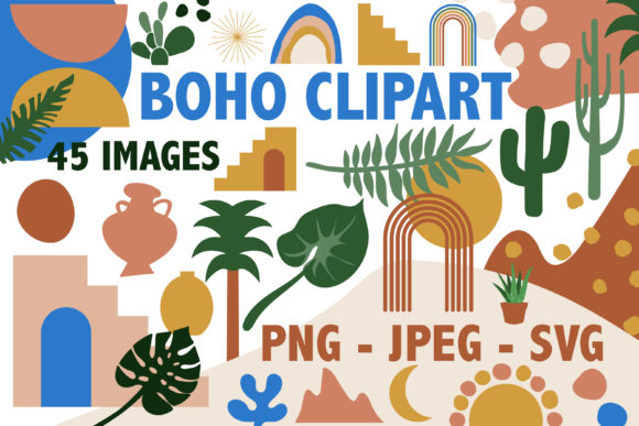 Boho Design Elements Graphics for Digital Sellers