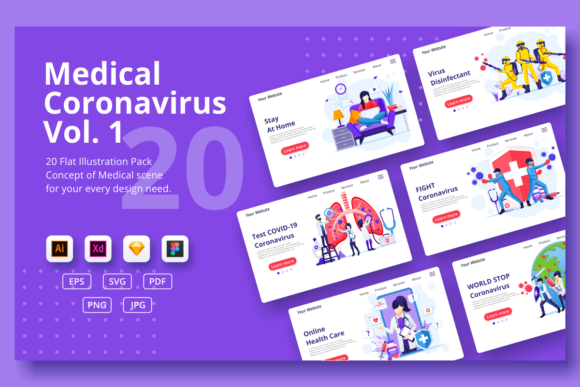 Bundle Medical Coronavirus Vol. 1 for Digital Sellers