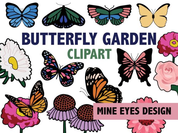 Butterfly Garden Clipart