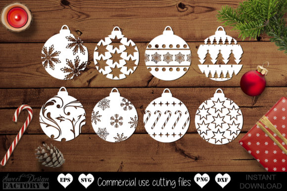 Christmas Balls Graphics for Crafts