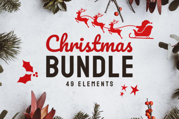 Christmas Ornaments Clipart Bundle Graphics for Crafts