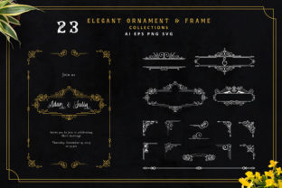 Classic Ornament Element Graphics for Crafts