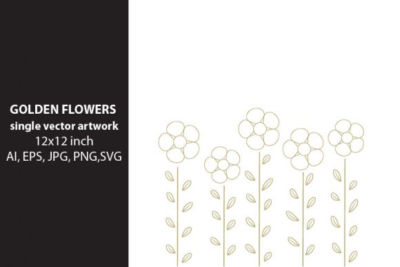 Golden Flowers - A Versatile Graphic Design Asset for Local Branding