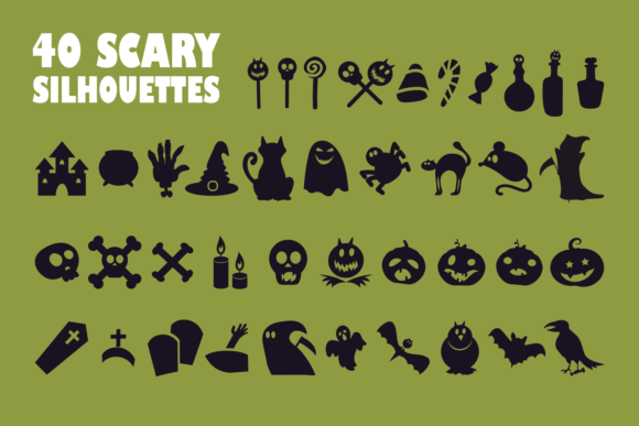 Halloween Silhouettes Set