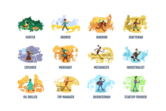 Historical Period People Graphics for Crafters