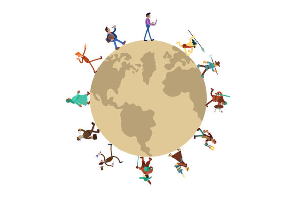 Humanity History Graphics for Global Branding