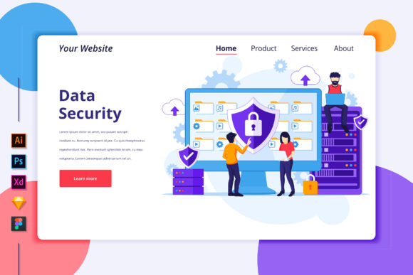 Modern Data Security Graphic for Local Branding