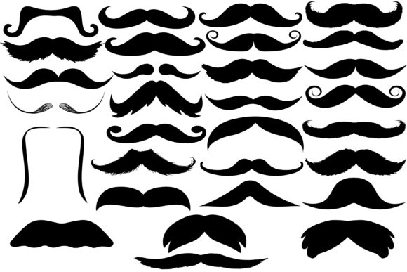 Mustache Clipart Graphics for Decorative Elements