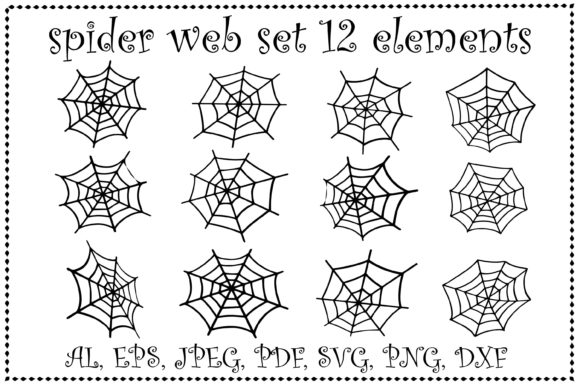 Spider Web SVG: A Halloween Graphic Design Asset for Crafters