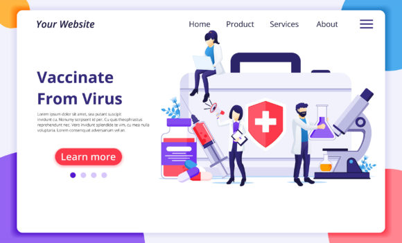 Vaccination Landing Page Graphics